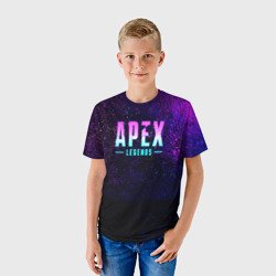 Детская футболка 3D Apex Legends. Neon logo - фото 2