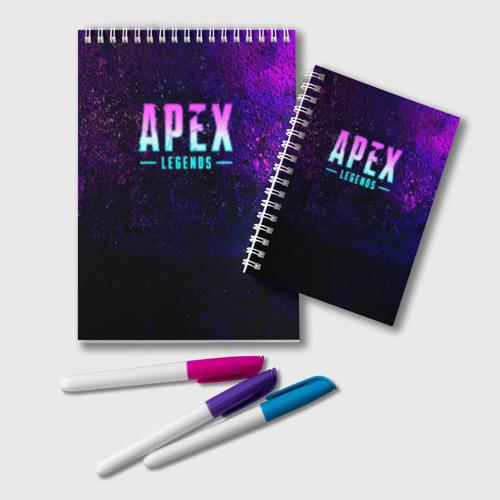 Блокнот Apex Legends. Neon logo, цвет клетка