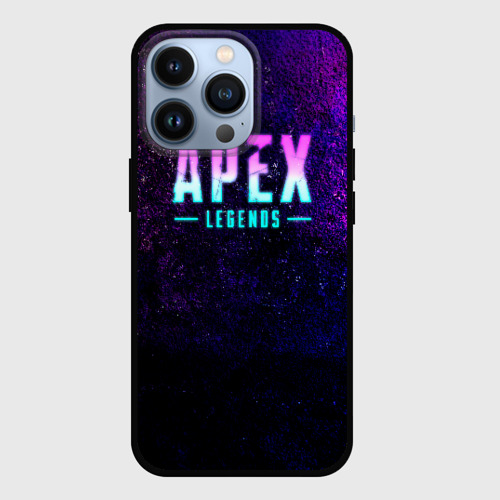 Чехол для iPhone 13 Pro Apex Legends. Neon logo, цвет черный