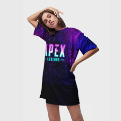 Платье-футболка 3D Apex Legends. Neon logo - фото 2