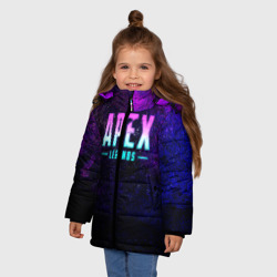 Зимняя куртка для девочек 3D Apex Legends. Neon logo - фото 2