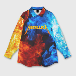 Мужская рубашка oversize 3D Metallica