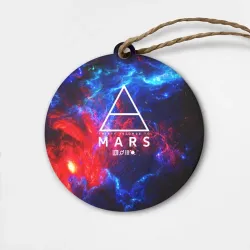 Деревянная игрушка круг 30 Seconds to mars