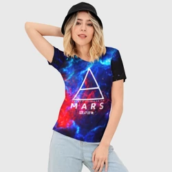 Женская футболка 3D Slim 30 Seconds to mars - фото 2