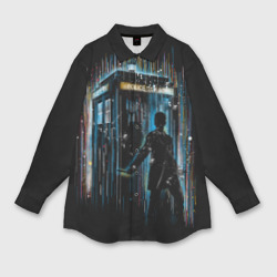 Мужская рубашка oversize 3D Доктор Кто Doctor Who