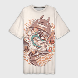 Платье-футболка 3D My Neighbor Totoro кашамала