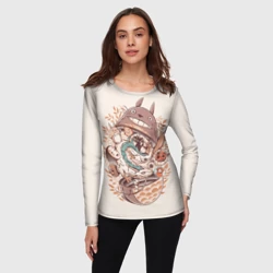 Женский лонгслив 3D My Neighbor Totoro кашамала - фото 2