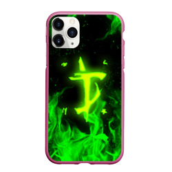 Чехол для iPhone 11 Pro Max матовый Doom eternal Дум огонь