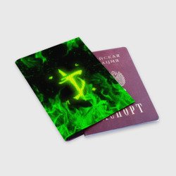 Обложка для паспорта матовая кожа Doom eternal Дум огонь - фото 2