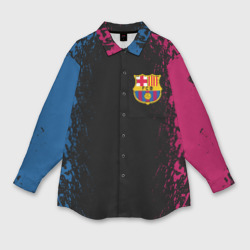 Мужская рубашка oversize 3D FC Barcelona Barca ФК Барселона