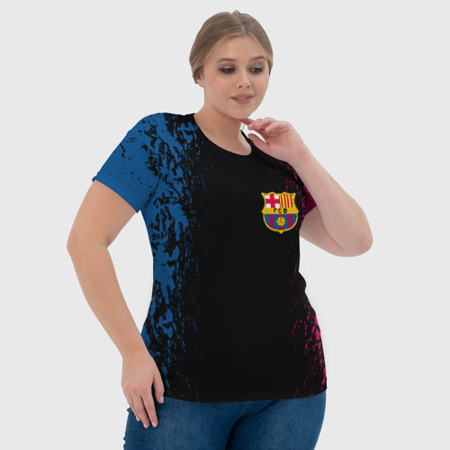 Женская футболка 3D с принтом FC BARCA, фото #4