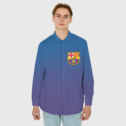 Мужская рубашка oversize 3D FC Barca - фото 2