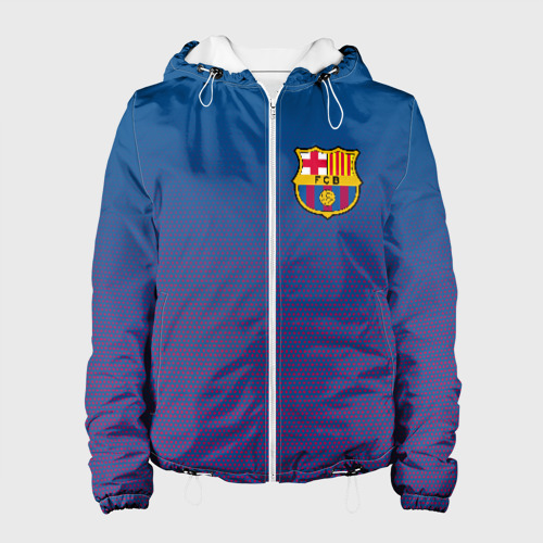 Женская куртка 3D FC Barca, цвет белый