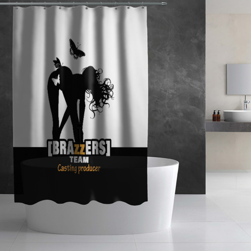 Штора 3D для ванной Casting-producer Brazzers team - фото 3