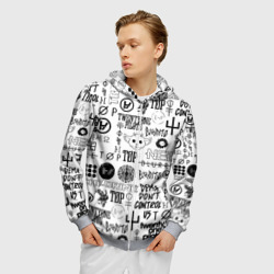 Мужская толстовка 3D на молнии Twenty One pilots - фото 2