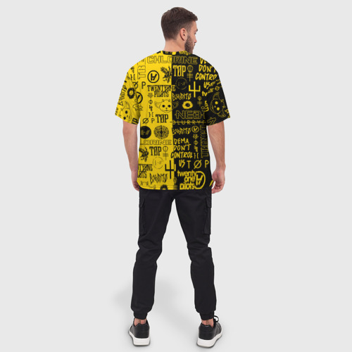 Мужская футболка oversize 3D Twenty One pilots паттерн, цвет 3D печать - фото 4