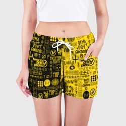 Женские шорты 3D Twenty One pilots паттерн - фото 2