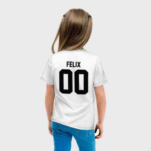 Детская футболка хлопок Stray kids felix, цвет белый - фото 6