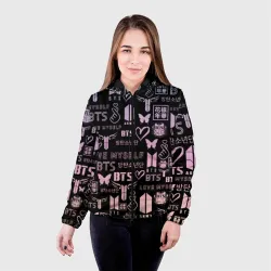 Женская куртка 3D BTS logobombing - фото 2