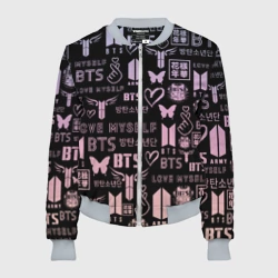 Женский бомбер 3D BTS logobombing