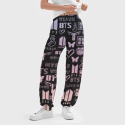 Женские джоггеры оверсайз 3D BTS logobombing - фото 2