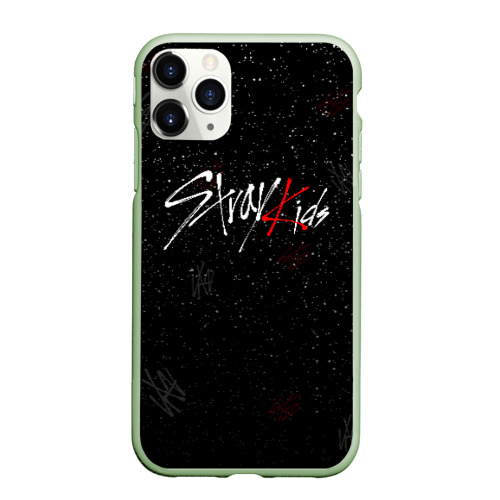 Чехол для iPhone 11 Pro матовый Stray kids, цвет салатовый