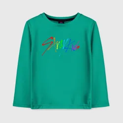 Детский лонгслив хлопок Stray kids автографы