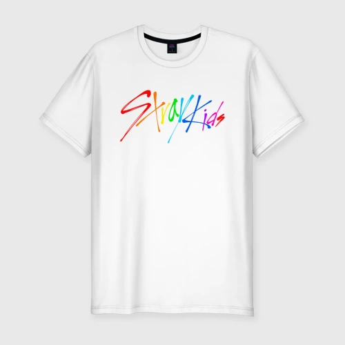 Мужская футболка хлопок Slim Stray kids автографы