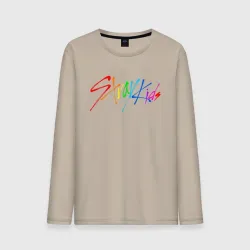 Мужской лонгслив хлопок Stray kids автографы