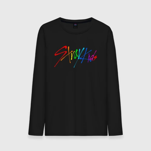 Мужской лонгслив хлопок Stray kids автографы