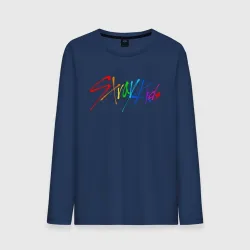 Мужской лонгслив хлопок Stray kids автографы