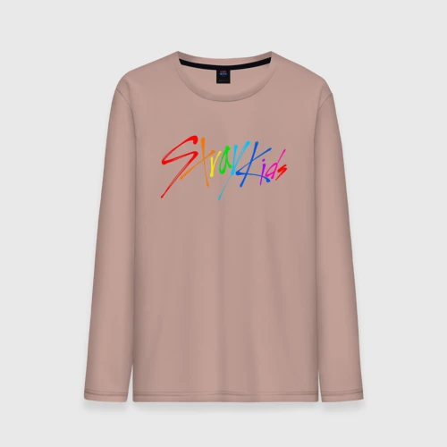 Мужской лонгслив хлопок Stray kids автографы