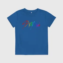 Детская футболка хлопок Stray kids автографы