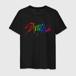Мужская футболка хлопок Stray kids автографы