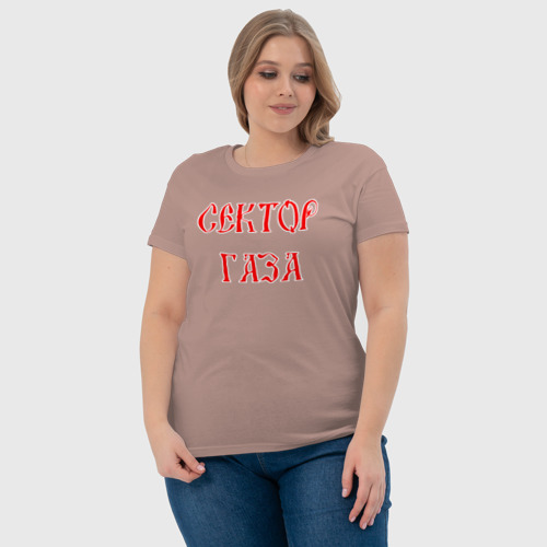 Женская футболка хлопок с принтом СЕКТОР ГАЗА, фото #4