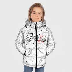 Зимняя куртка для мальчиков 3D Stray kids автографы - фото 2