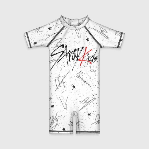 Детский купальный костюм 3D Stray kids автографы