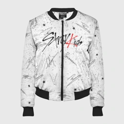 Женский бомбер 3D Stray kids автографы