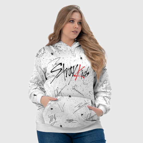 Женская толстовка 3D Stray kids автографы, цвет 3D печать - фото 6