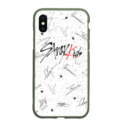 Чехол для iPhone XS Max матовый Stray kids автографы