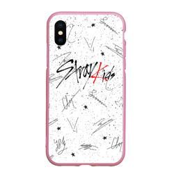 Чехол для iPhone XS Max матовый Stray kids автографы