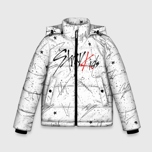 Зимняя куртка для мальчиков 3D Stray kids автографы