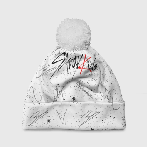 Шапка 3D c помпоном Stray kids автографы