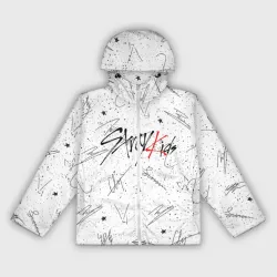 Женская ветровка 3D Stray kids автографы