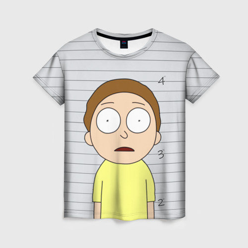 Женская футболка 3D Morty is in prison Фото 01 Женская футболка 3D Morty is in prison Фото 01