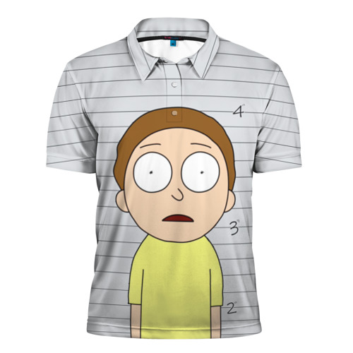 Мужская рубашка поло 3D Morty is in prison Фото 01 Мужская рубашка поло 3D Morty is in prison Фото 01