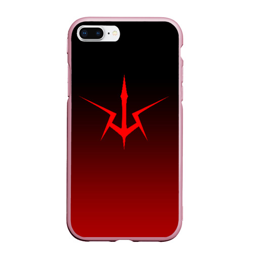 Чехол для iPhone 7Plus/8 Plus матовый Code Geass logo gradient, цвет розовый