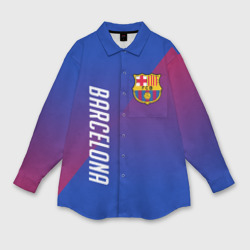 Мужская рубашка oversize 3D FC Barcelona