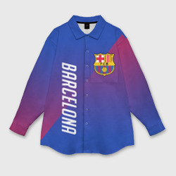 Женская рубашка oversize 3D FC Barcelona