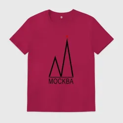 Мужская футболка хлопок Москва-чёрный логотип-2
